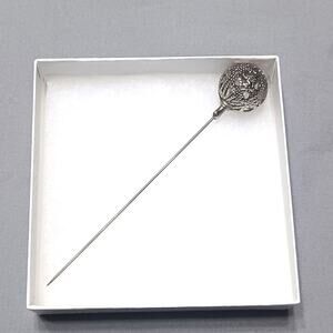 Antique Silver Ball Hatpin